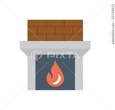 Fireplace Or Hearth Vector Icon