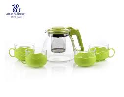 900ml Machine Blown Clear Glass Tea Pot