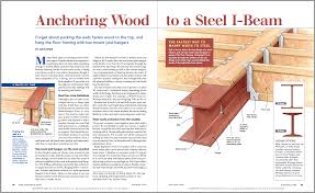 anchoring wood to a steel i beam fine