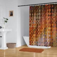 Abstract Art Shower Curtain Burnt