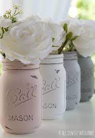 How To Paint And Distress Mason Jars