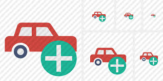 Car Add Icon Flat Professional Stock