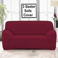 Soft Fabric Maroon 3 Seater Sofa Cover