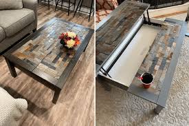 Slate Coffee Table With Unique Lift Top