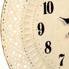 White Paris Iron Cutout Clock Pc090