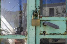 Broken Glass Front Door Stock Photos