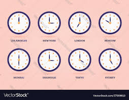 Set 3d Clock For Diffe Time Zones