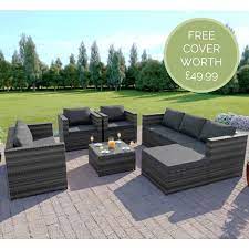 7 Seater Milano Rattan Sofa Set With