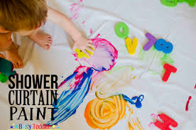 Shower Curtain Paint Busy Toddler