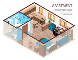 Studio Apartment Layout Vectors