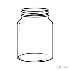 Empty Jar Outline Icon Clipart Image