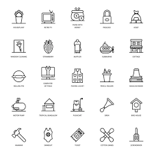 Home Interior Line Icons Perfectly