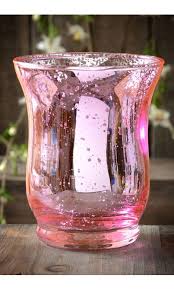 3 75 Mercury Glass Candle Holder Pink