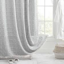 Gray Shower Curtain For Bathroom Modern