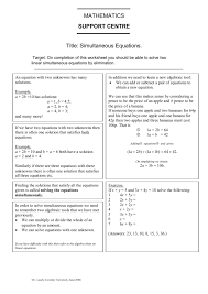 Simultaneous Equations
