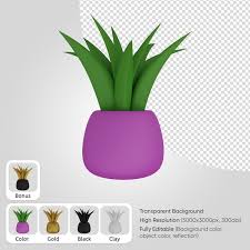 Premium Psd 3d Plant Pot