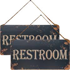 Restroom Decor Vintage Metal Tin Sign