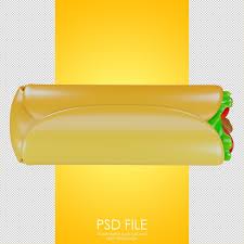 Premium Psd Mexican Burrito With Meat