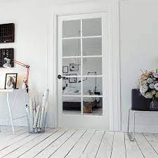 Builders Choice 36 In X 80 In Right Handed 10 Lite Clear Glass Solid Core White Primed Wood Single Prehung Interior Door