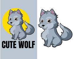 Cute Wolf Png Baby Wolf Cartoon Image