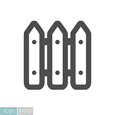 Fence Icon Barrier Board Element Vector
