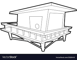 Stilt House Icon Outline Style Royalty