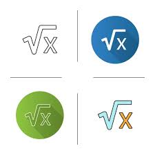 Square Root Color Icon Mathematical