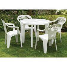 Garden Set Table 4 Chairs Umbrella