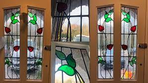 Front Door Stained Glass Repair In