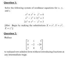 Solved Question 1 Solve The Following