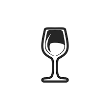Elegant Black And White Wine Glass Logo