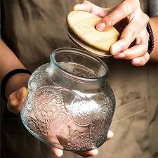 Vintage Decorative Glass Jar 25 4 Fl