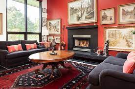Red Living Rooms Design Ideas