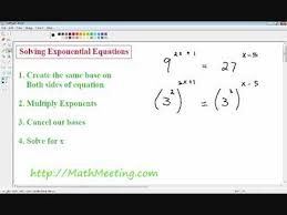 Solving Exponential Equations