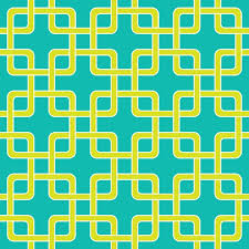 Abstract Square Chains Tile Style Art