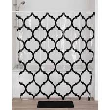 Transpa Peva Shower Curtain Black