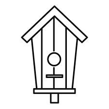 Tree Trunk Bird House Vector Icon
