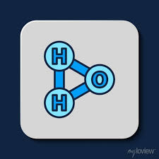 Filled Outline Chemical Formula For