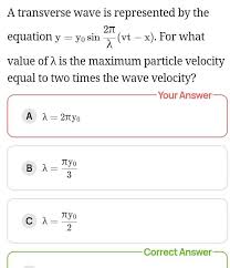 Answered A Transverse Wave Is