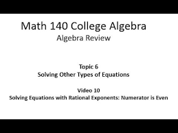 Rational Exponent Exponent Numerator