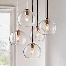 Arren Brass 5 Light Round Pendant With