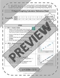 Linear Regression Ti Nspire Graphing