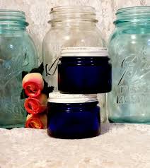 Shabby Chic Cobalt Trinket Jars Blue