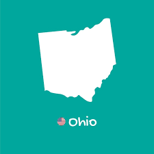 Vector Detailed Map Of Ohio Isolated On