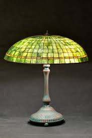 Green Lamp Shade Stained Glass Lamp