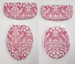 Pink Fl Damask Toilet Seat Lid And