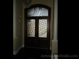 Contemporary Stained Leaded Glass Front