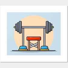 Dumbbell Gym Workout Cartoon Vector
