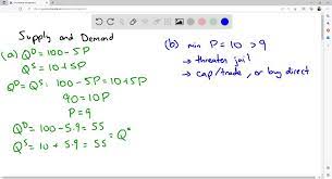 Demand Equations Qd 100 5p Qs