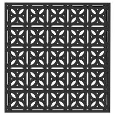 Matrix Modernist 35 4 In X 35 4 In Charcoal Recycled Polymer Decorative Screen Panel Wall Decor And Privacy Panel Grey